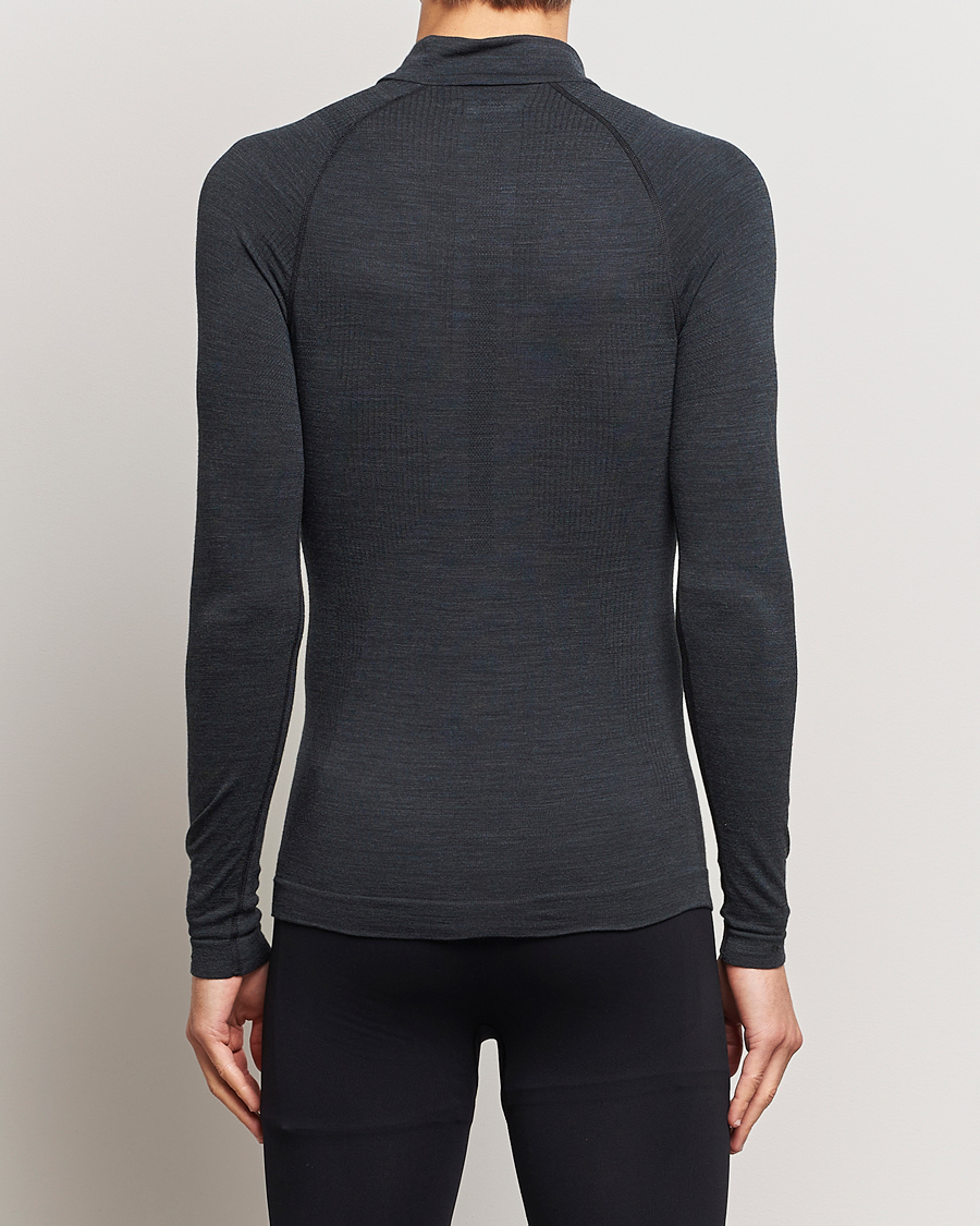 Herr | Tröjor | Falke Sport | Falke Long Sleeve Wool Tech half Zip Shirt Black