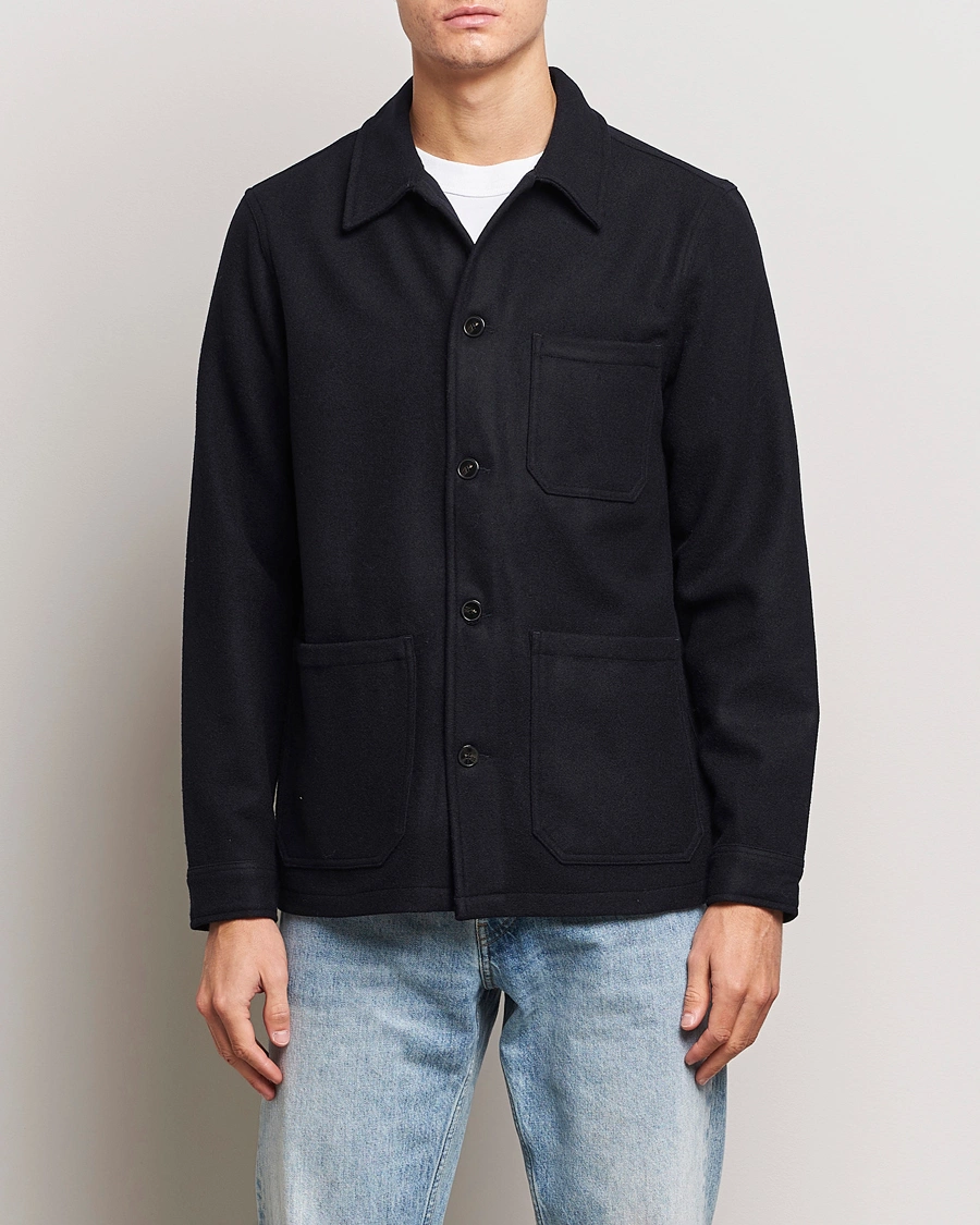 Herr |  | A Day\'s March | Original Wool Overshirt Navy