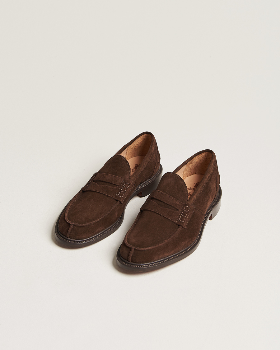 Herr |  |  | Tricker's James Penny Loafers Chocolate Suede