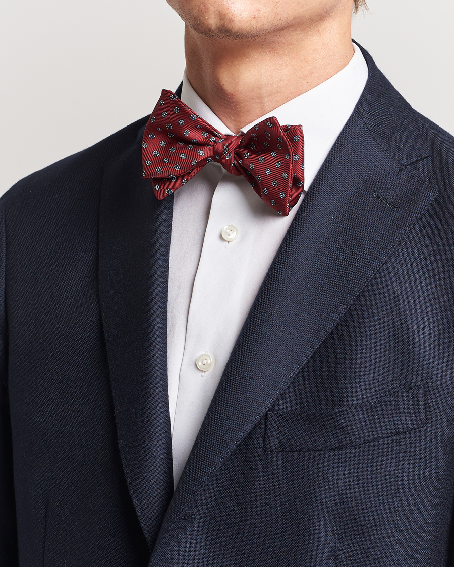 Coral Red Bow Tie in Silk - Côme Red