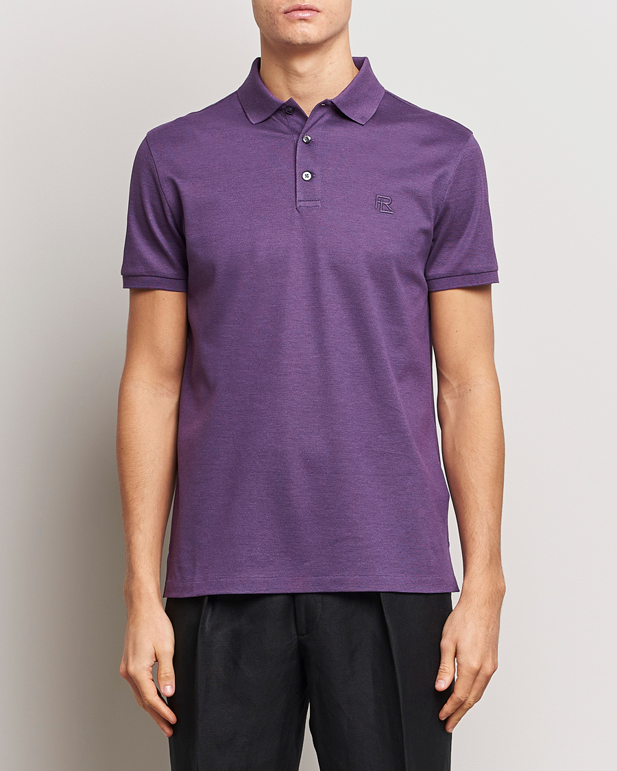 Herr | Kläder | Ralph Lauren Purple Label | Mercerized Cotton Polo Purple Melange