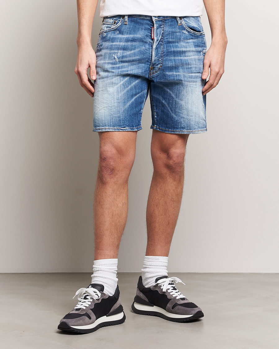 Herr | Kläder | Dsquared2 | Marine Denim Shorts Light Blue