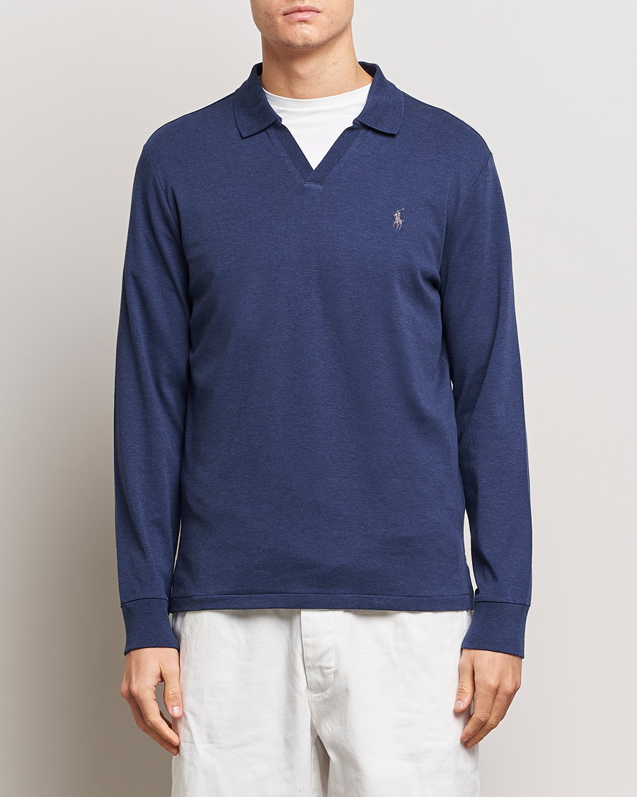 Herr | Tröjor | Polo Ralph Lauren | Long Sleeve Polo Shirt Navy Heather 