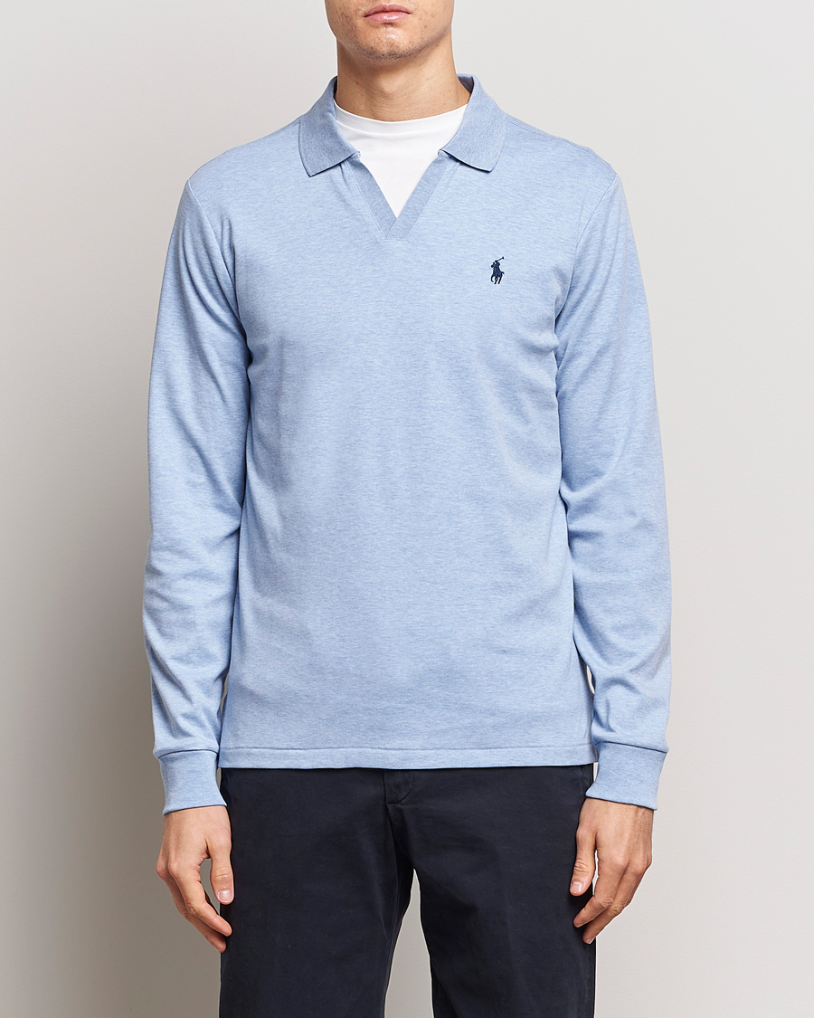 Herr | Långärmade pikéer | Polo Ralph Lauren | Long Sleeve Polo Shirt Isle Heather