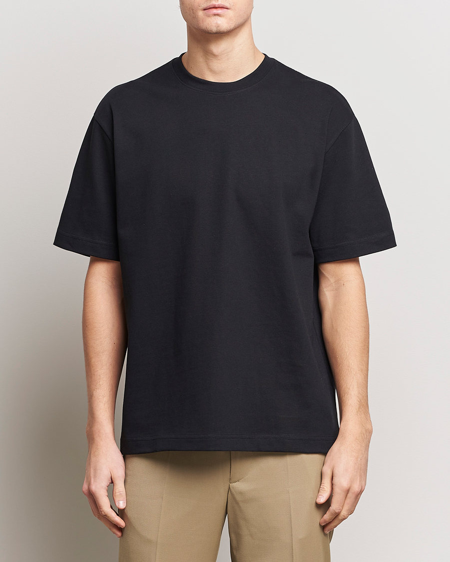 Herr | T-Shirts | Filippa K | Heavy Cotton Crew Neck T-Shirt Black