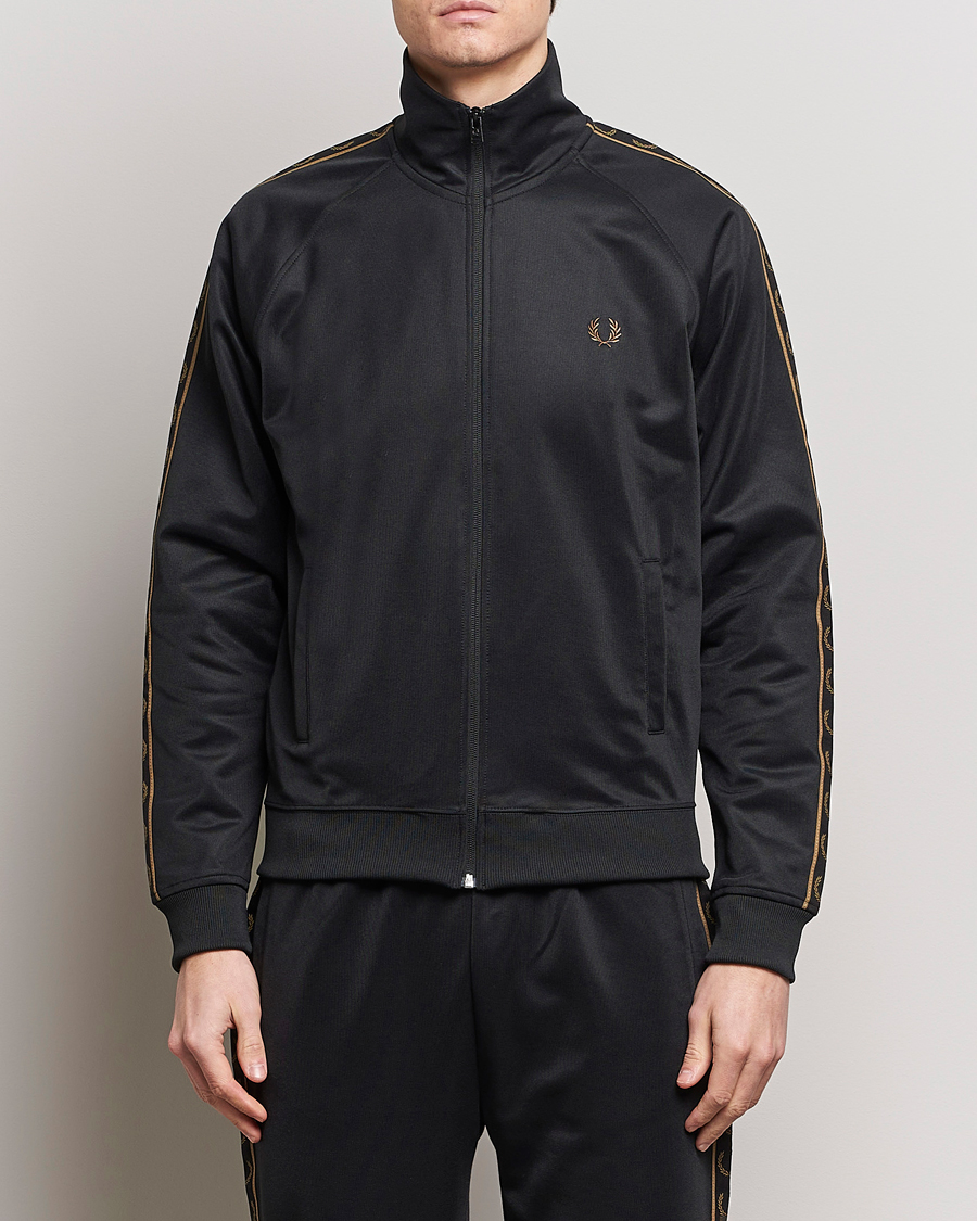 Herr | Fred Perry | Fred Perry | Taped Track Jacket Black