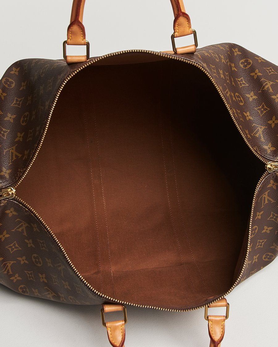 Louis Vuitton Keepall 55 Monogram Canvas Leather Duffel Bag - Boca Pawn