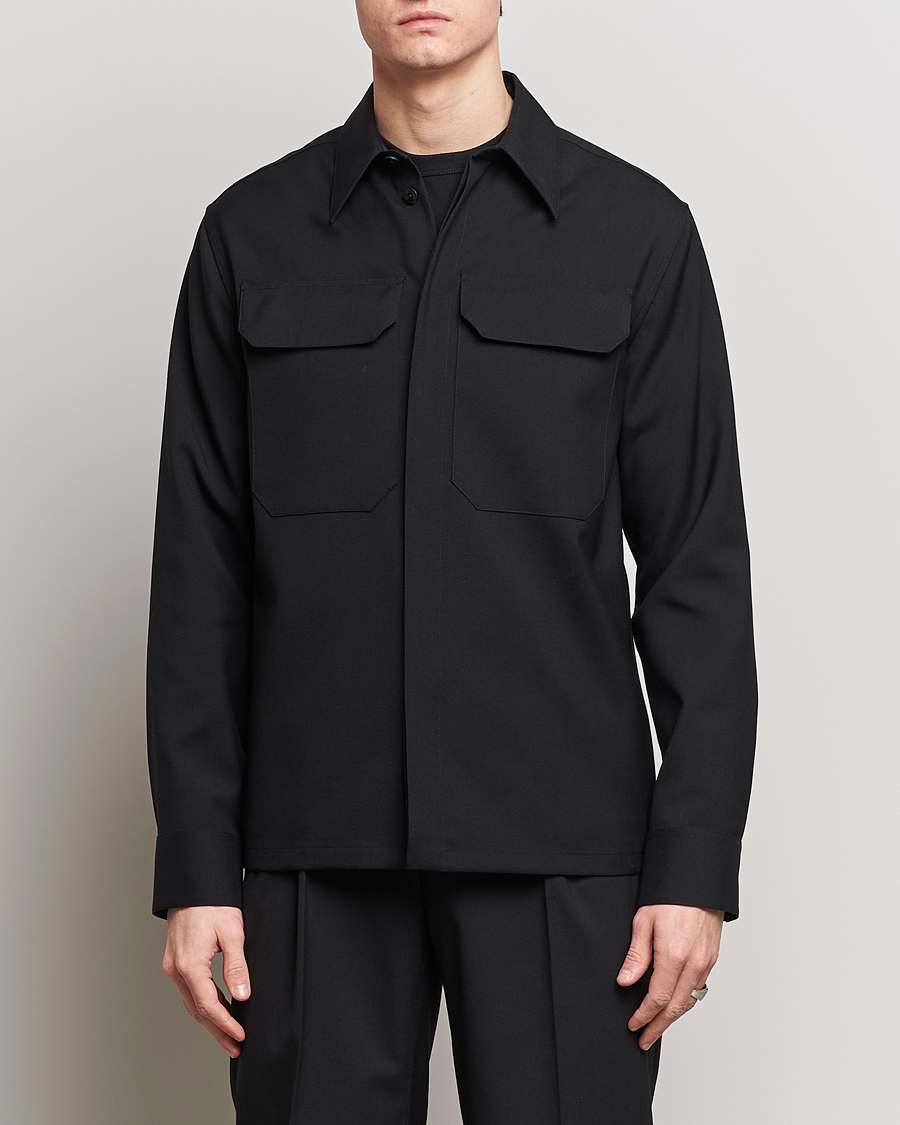 Herr | Skjortjackor | Jil Sander | Double Pocket Overshirt Black