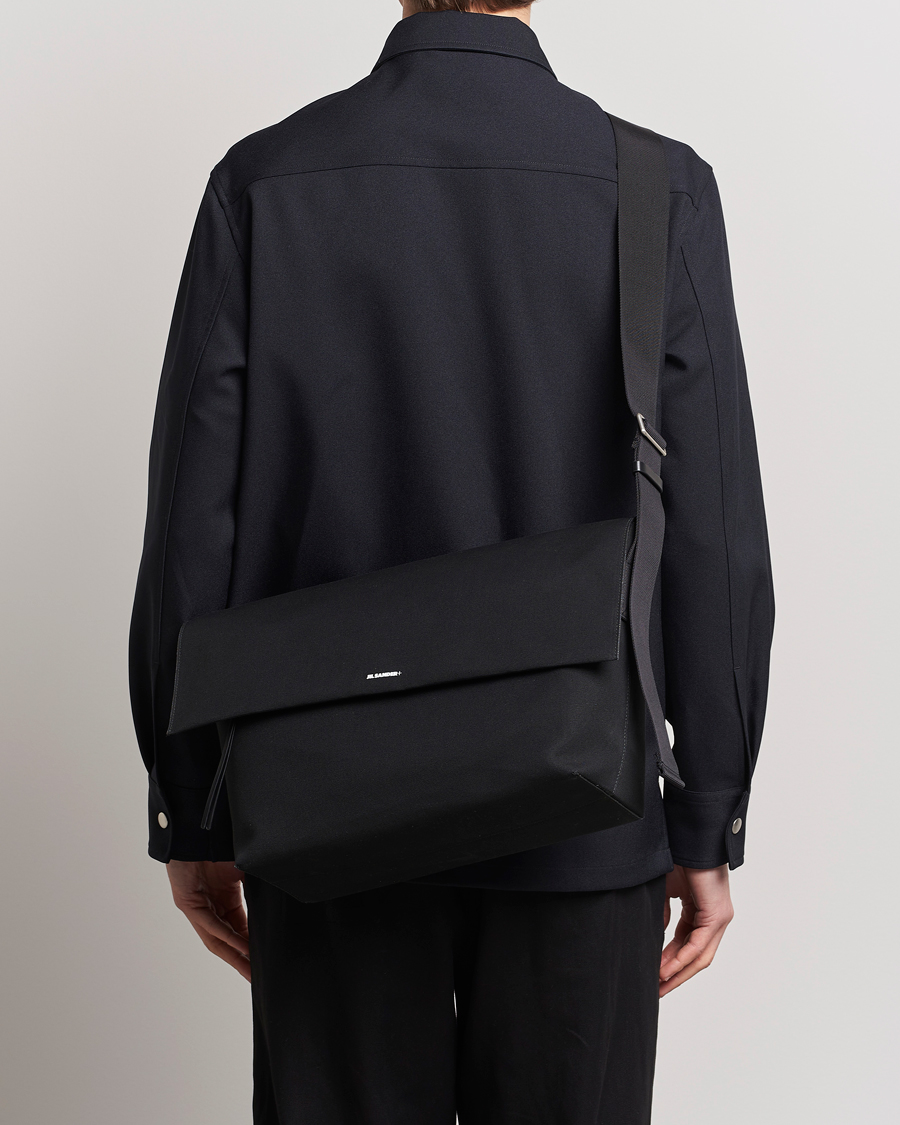 Herr | Accessoarer | Jil Sander | Canvas/Leather Cross Body Bag Black