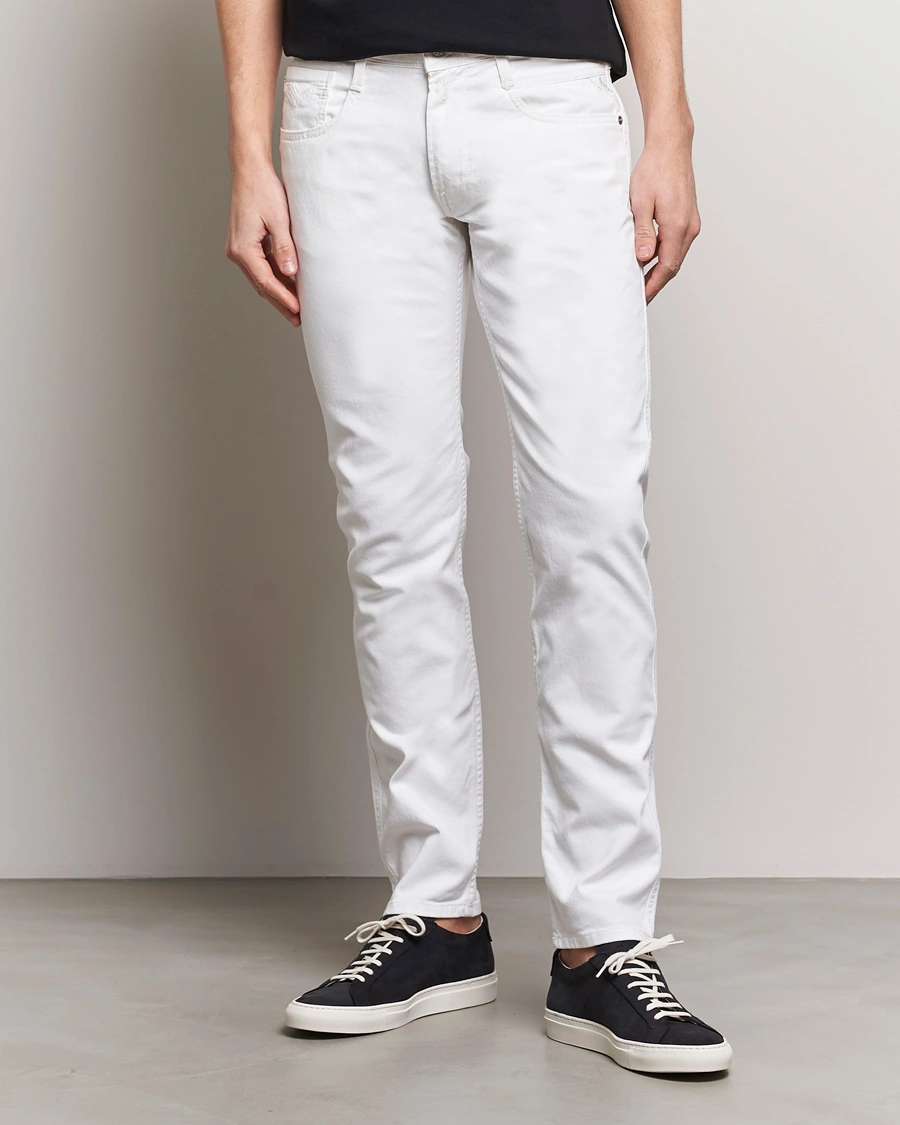 Herr | Slim fit | Replay | Anbass Powerstretch Jeans White