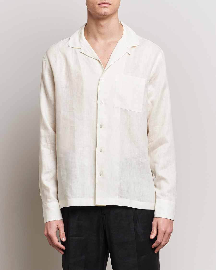 Herr | Skjortor | Lardini | Klop Linen Shirt Off White