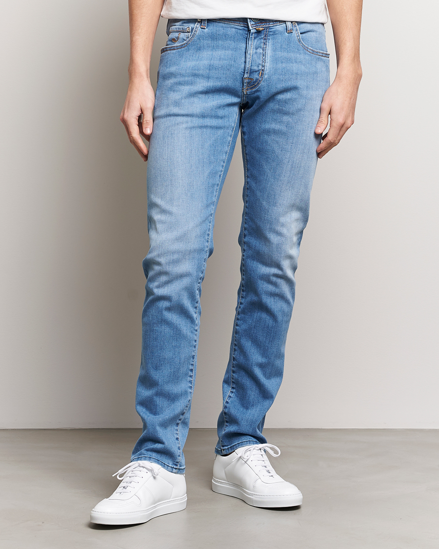 Herr |  | Jacob Cohën | Nick Slim Fit Stretch Jeans Light Blue