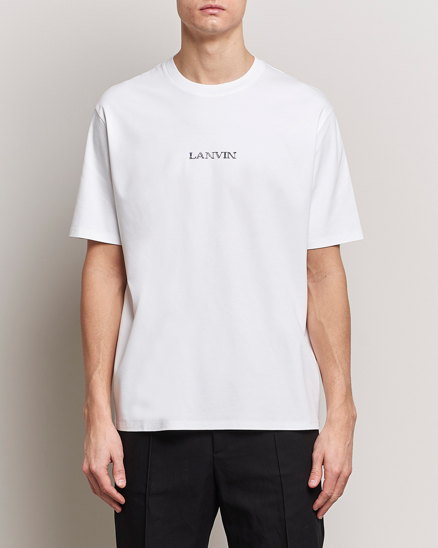Herr | Kläder | Lanvin | Embroidered Logo T-Shirt White