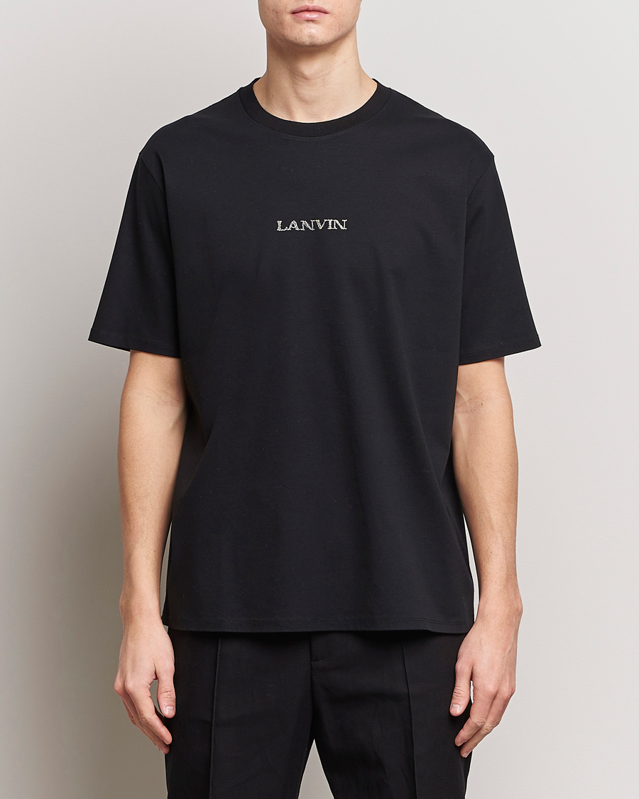 Herr | Kläder | Lanvin | Embroidered Logo T-Shirt Black