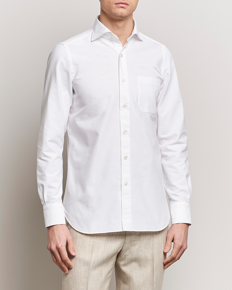 Herr | Formal Wear | Finamore Napoli | Gaeta Chambray Shirt White