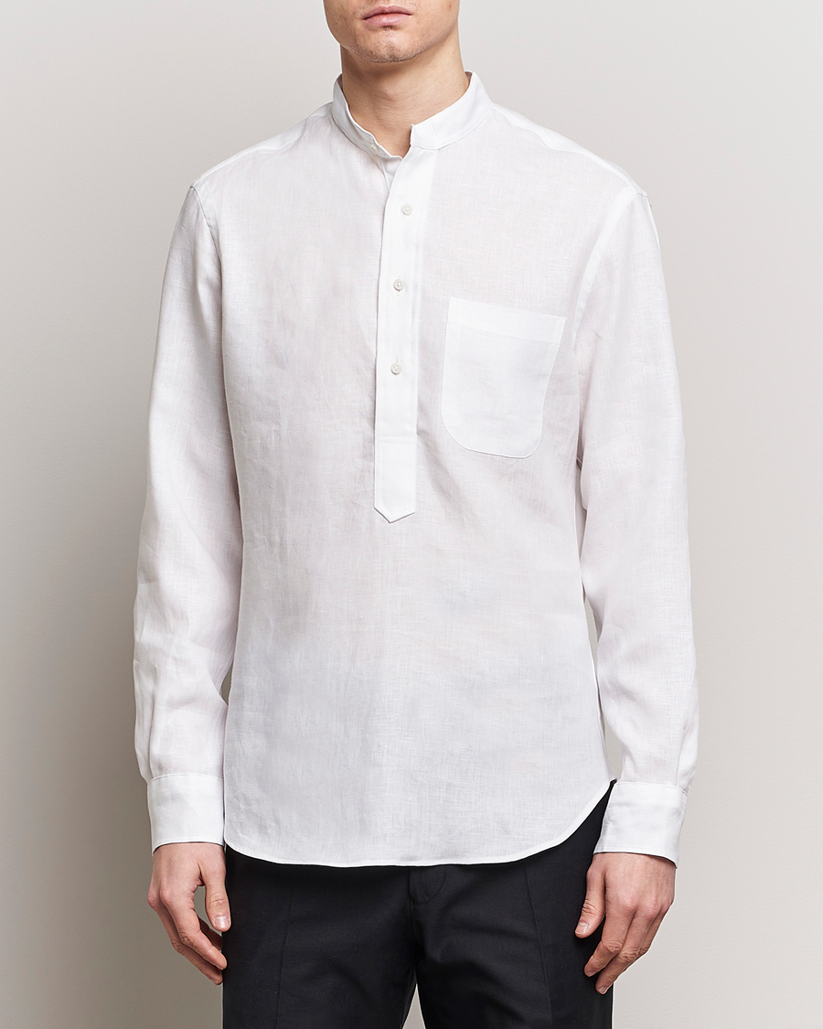 Herr | American Heritage | Gitman Vintage | Linen Popover Shirt White