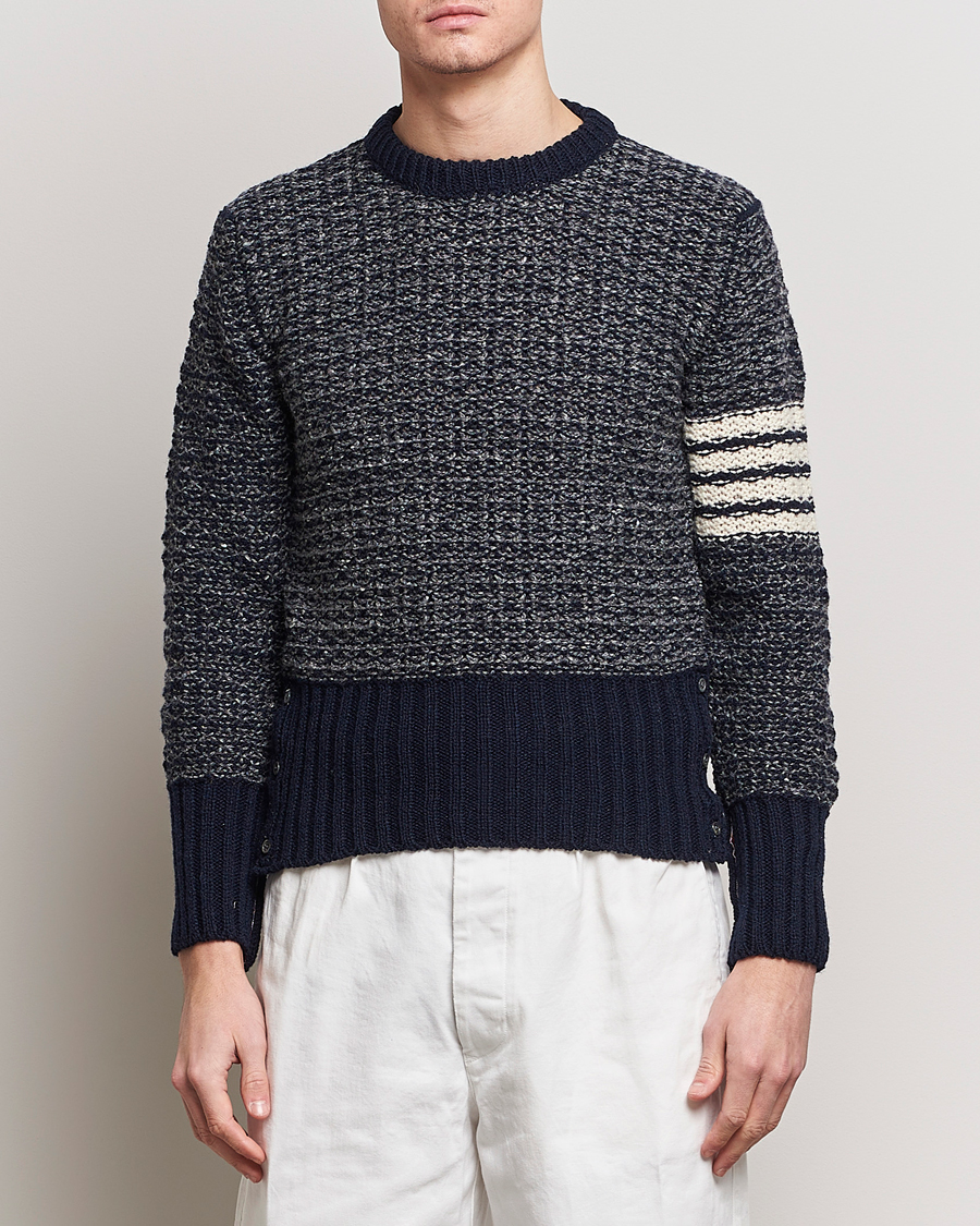 Herr | Kläder | Thom Browne | 4-Bar Donegal Sweater Navy