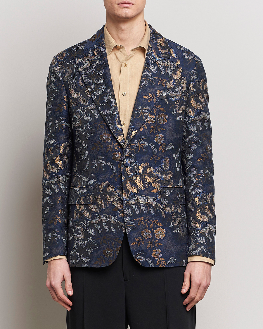 Herr | Kläder | Etro | Floral Jacquard Evening Jacket Navy