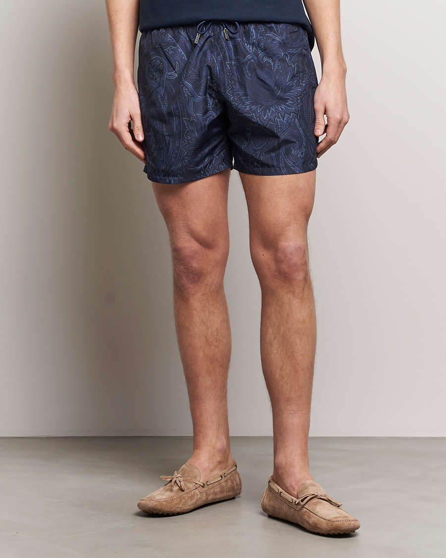 Herr | Italian Department | Etro | Tonal Paisley Swim Shorts Blue