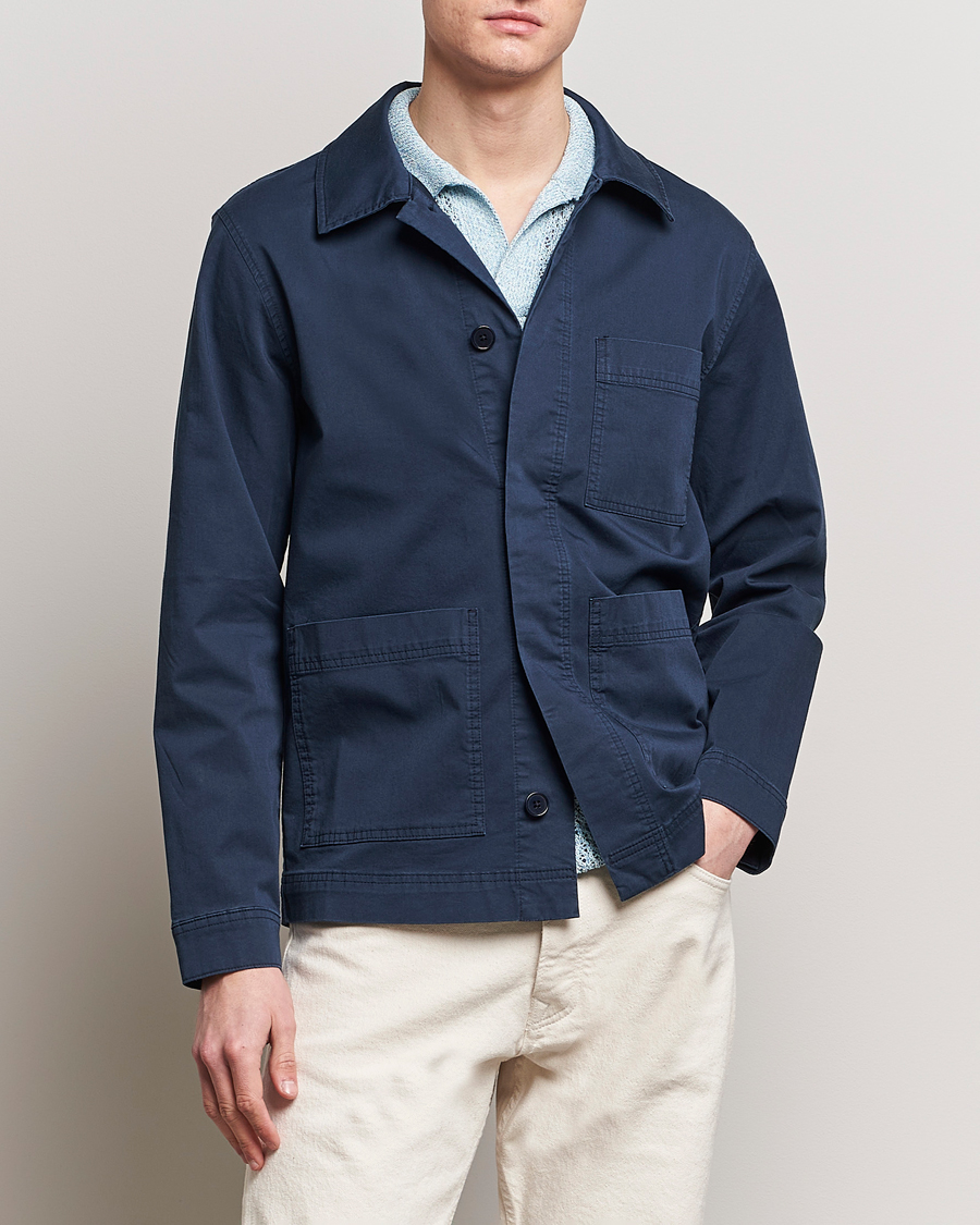 Herr | Skjortjackor | NN07 | Olav Overshirt Navy Blue