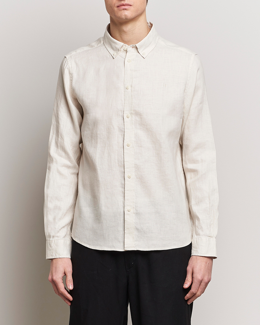 Herr | Kläder | LES DEUX | Kristian Linen Button Down Shirt Ivory