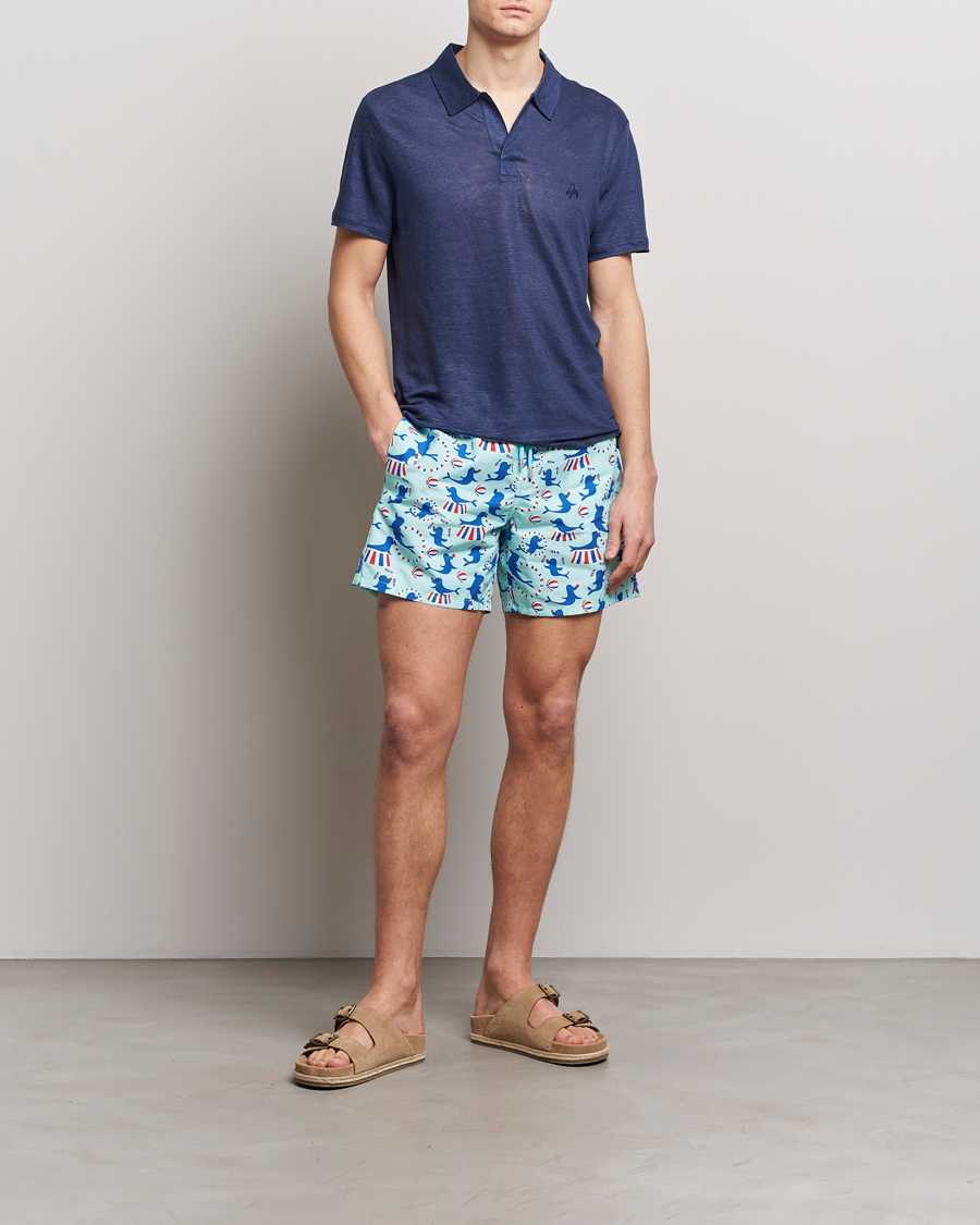 Herr | Pikéer | Vilebrequin | Pyramid Linen Jersey Polo Bleu Marine