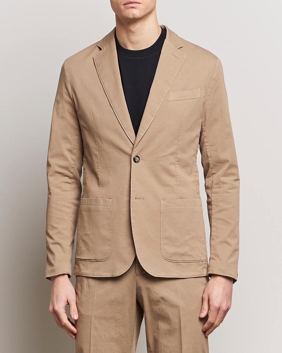 Herr | Kostymkavajer | J.Lindeberg | Elton Garment Dyed Cotton Blazer Batique Khaki