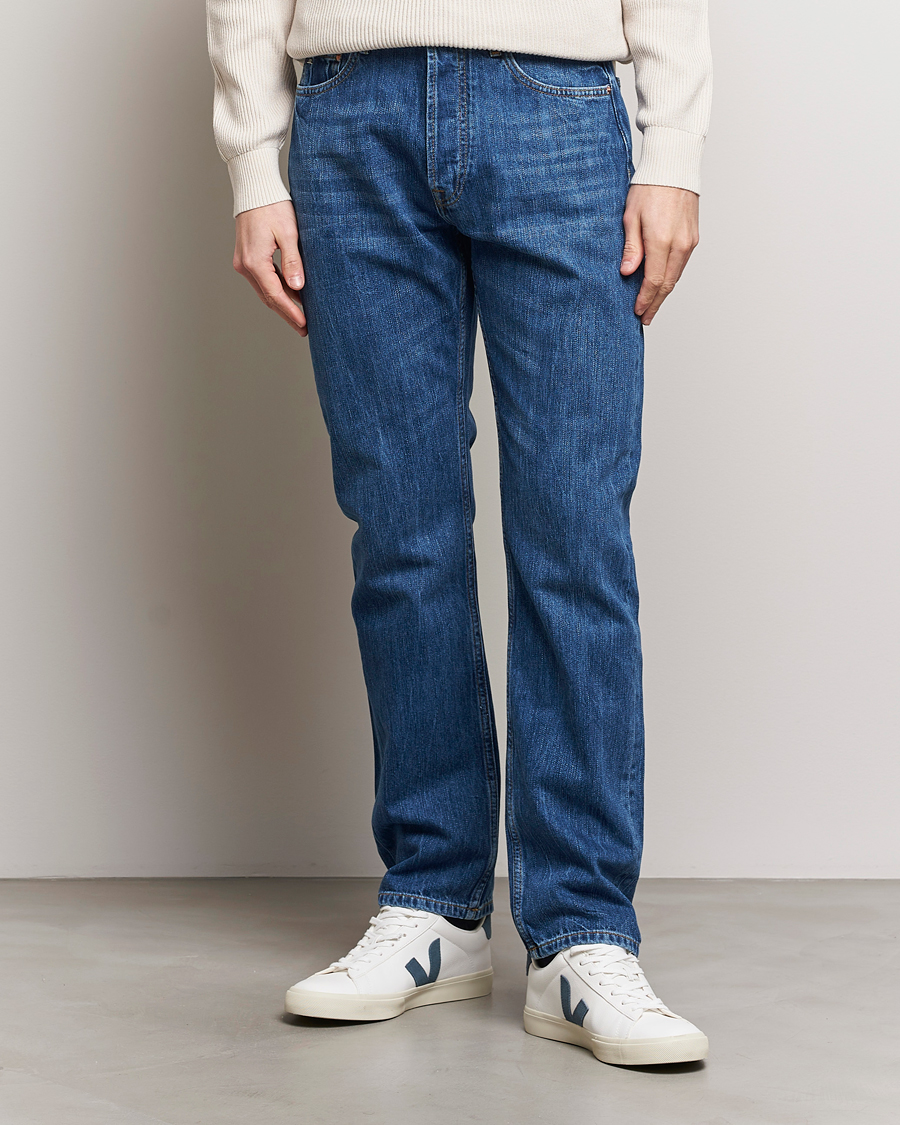 Herr | Kläder | J.Lindeberg | Cody Slub Regular Jeans Mid Blue