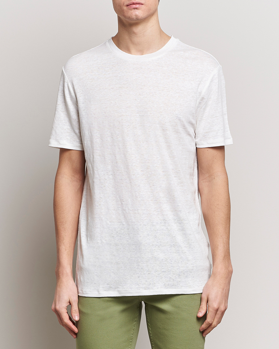Herr | Kläder | J.Lindeberg | Coma Linen T-Shirt Cloud White
