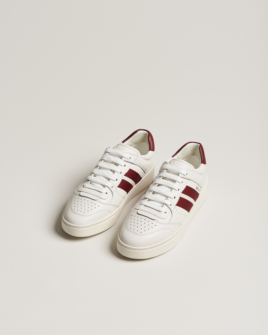 Herr | Skor | Bally | Rebby Leather Sneaker White/Ballyred