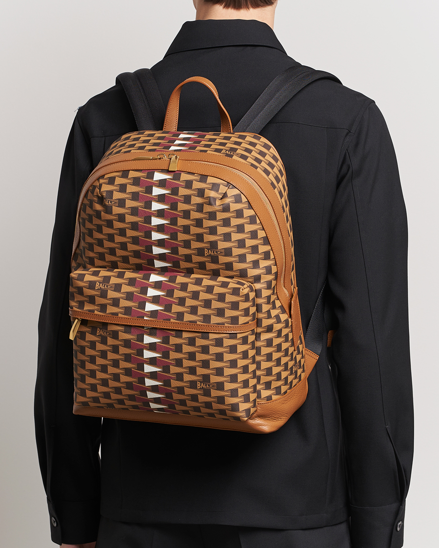 Herr | Ryggsäckar | Bally | Pennant Monogram Leather Backpack Brown