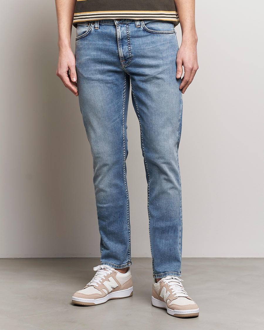 Herr | Blå jeans | Nudie Jeans | Lean Dean Jeans Broken Blue