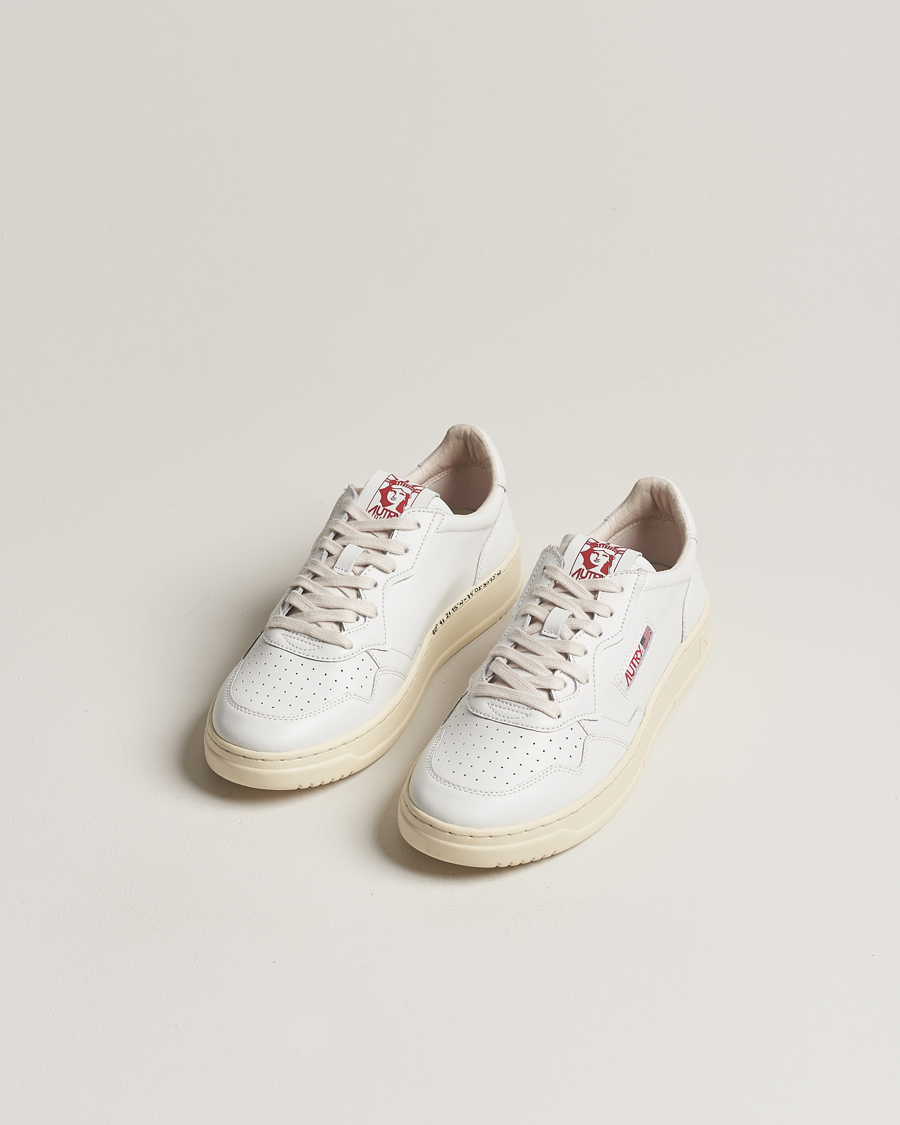 Herr | Autry | Autry | Medalist Low Leather Sneaker White/Red