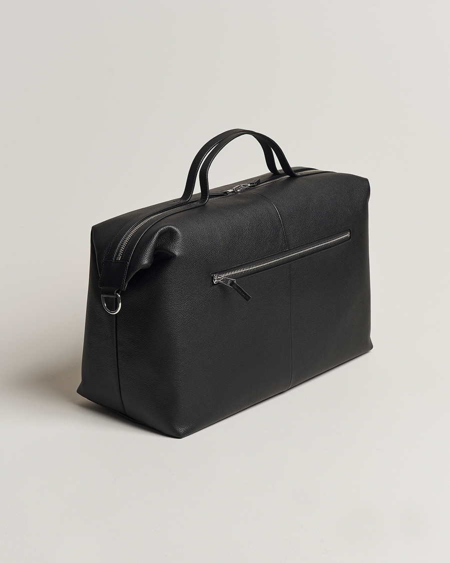 Herr | GANT | GANT | Leather Weekendbag Black