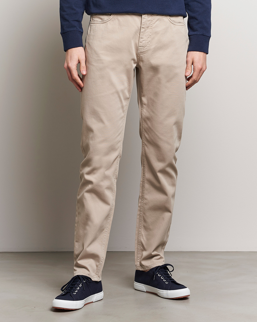 Herr | Morris | Morris | James Structured 5-Pocket Trousers Khaki