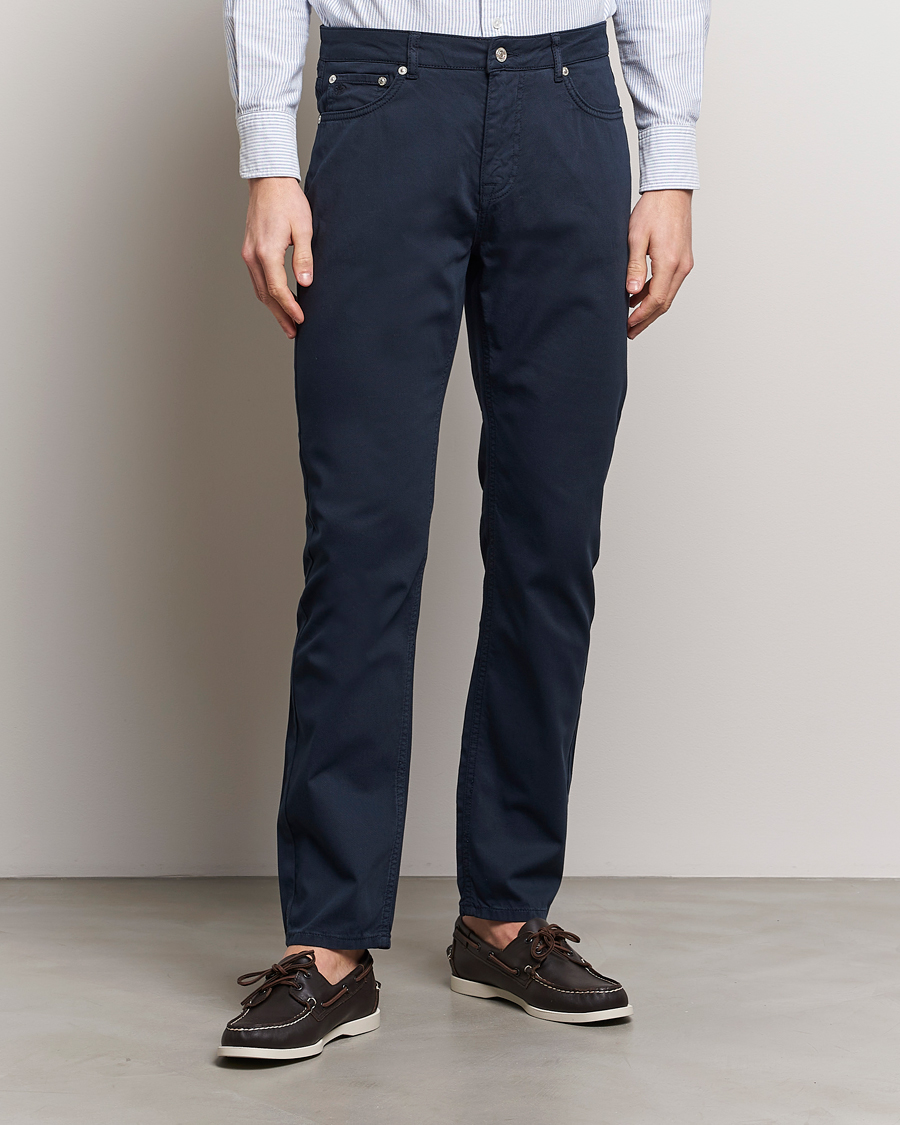 Herr | Morris | Morris | James Structured 5-Pocket Trousers Blue