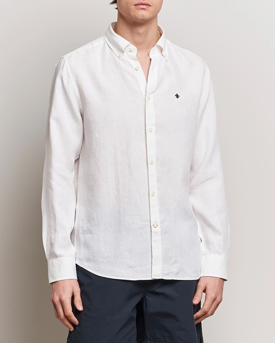 Herr | Casual | Morris | Douglas Linen Button Down Shirt White