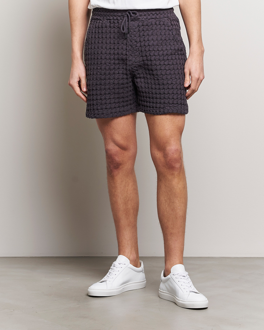 Herr | Mjukisshorts | OAS | Porto Waffle Shorts Nearly Black