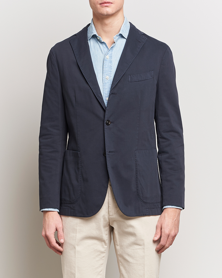 Herr | Boglioli | Boglioli | K Jacket Cotton Stretch Blazer Navy