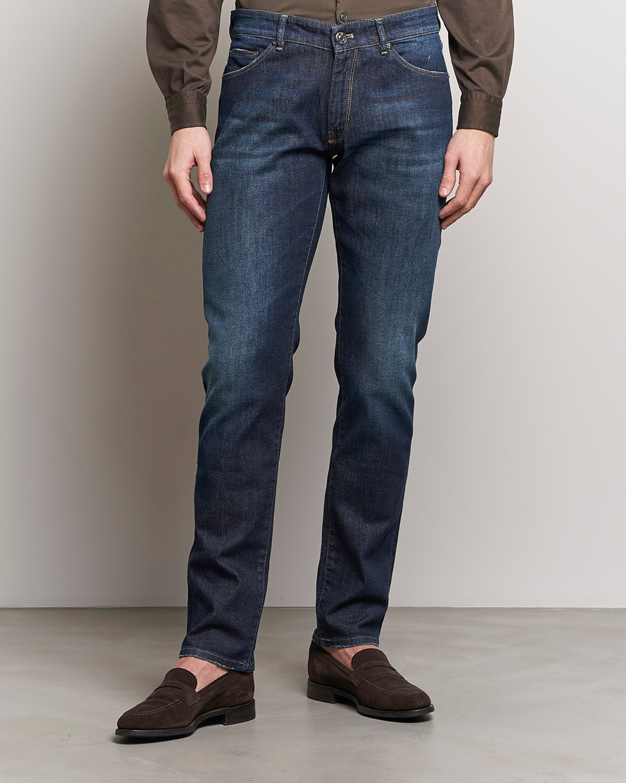Herr | Jeans | PT01 | Slim Fit Stretch Jeans Dark Blue Wash
