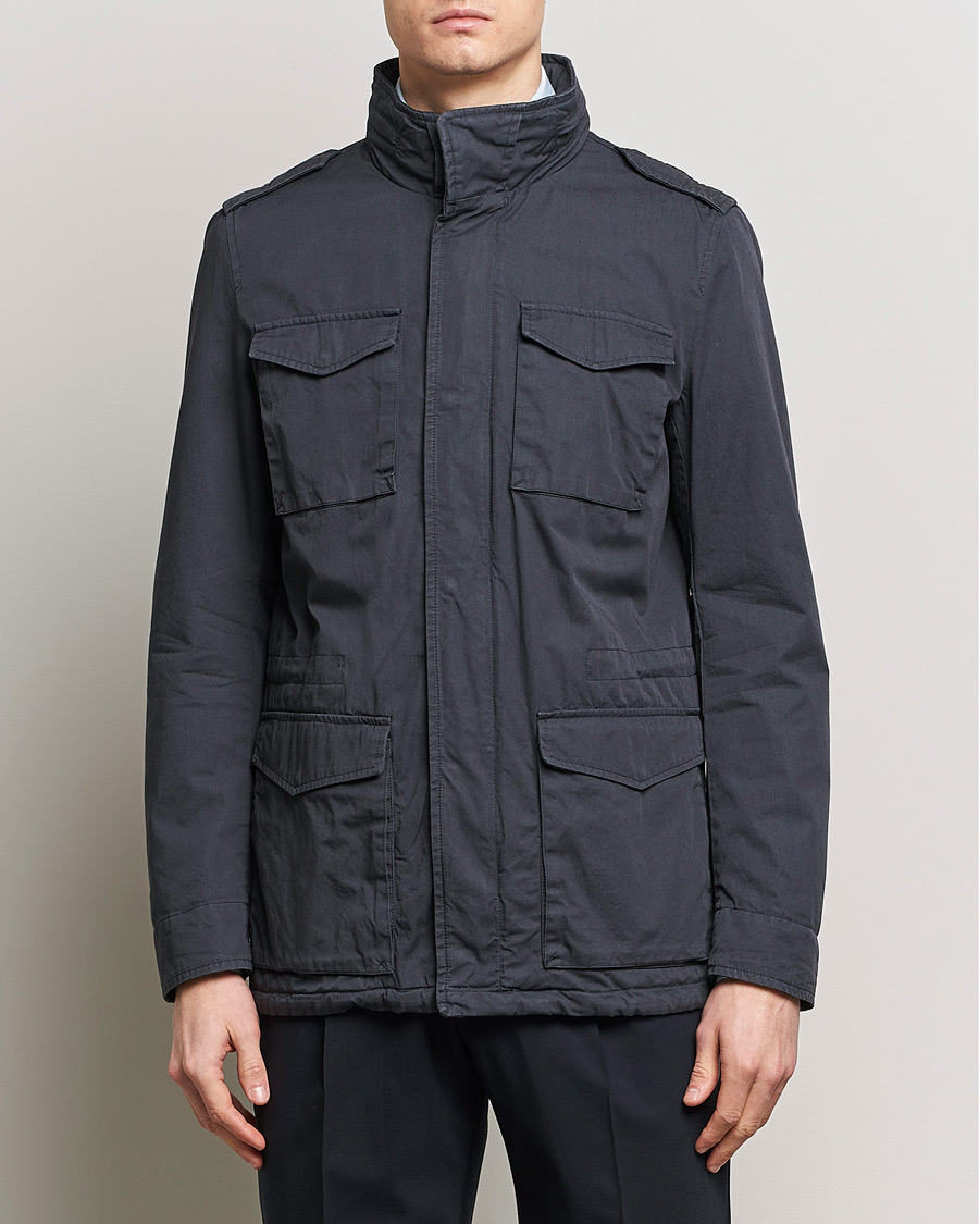 Herr | Kläder | Herno | Cotton Field Jacket Navy