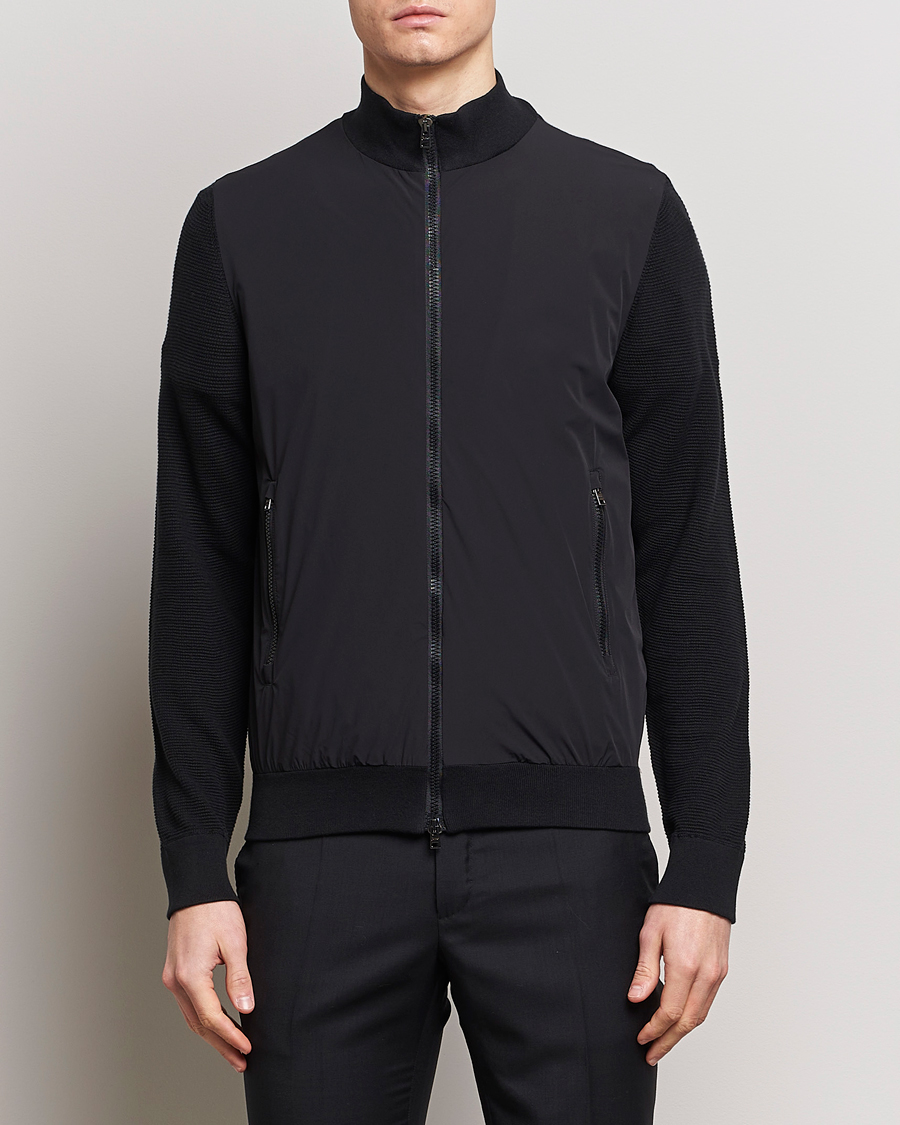 Herr | Kläder | Herno | Hybrid Knit Jacket Black