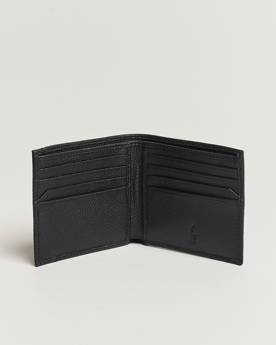 Herr | 30% rea | Polo Ralph Lauren | Pebbled Leather Billfold Wallet Black