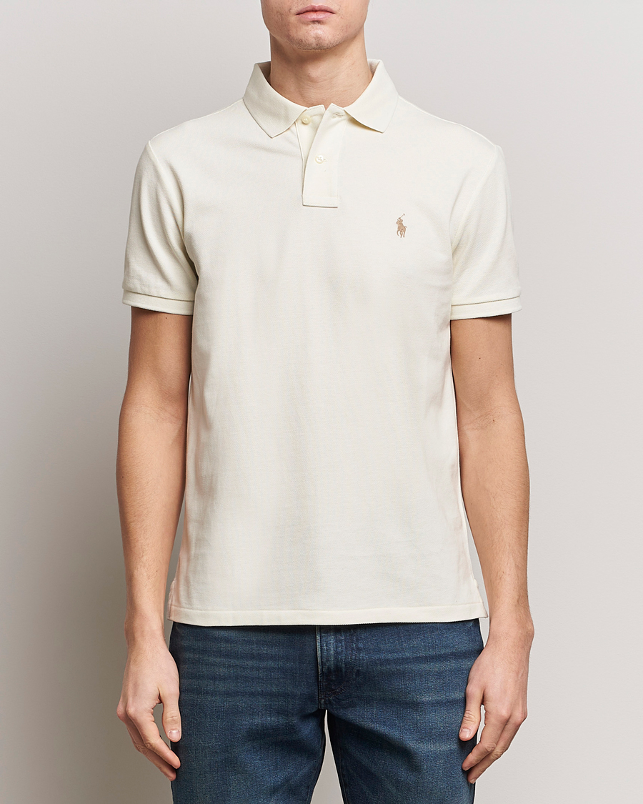 Herr | 20% rea | Polo Ralph Lauren | Custom Slim Fit Polo Parchment Cream