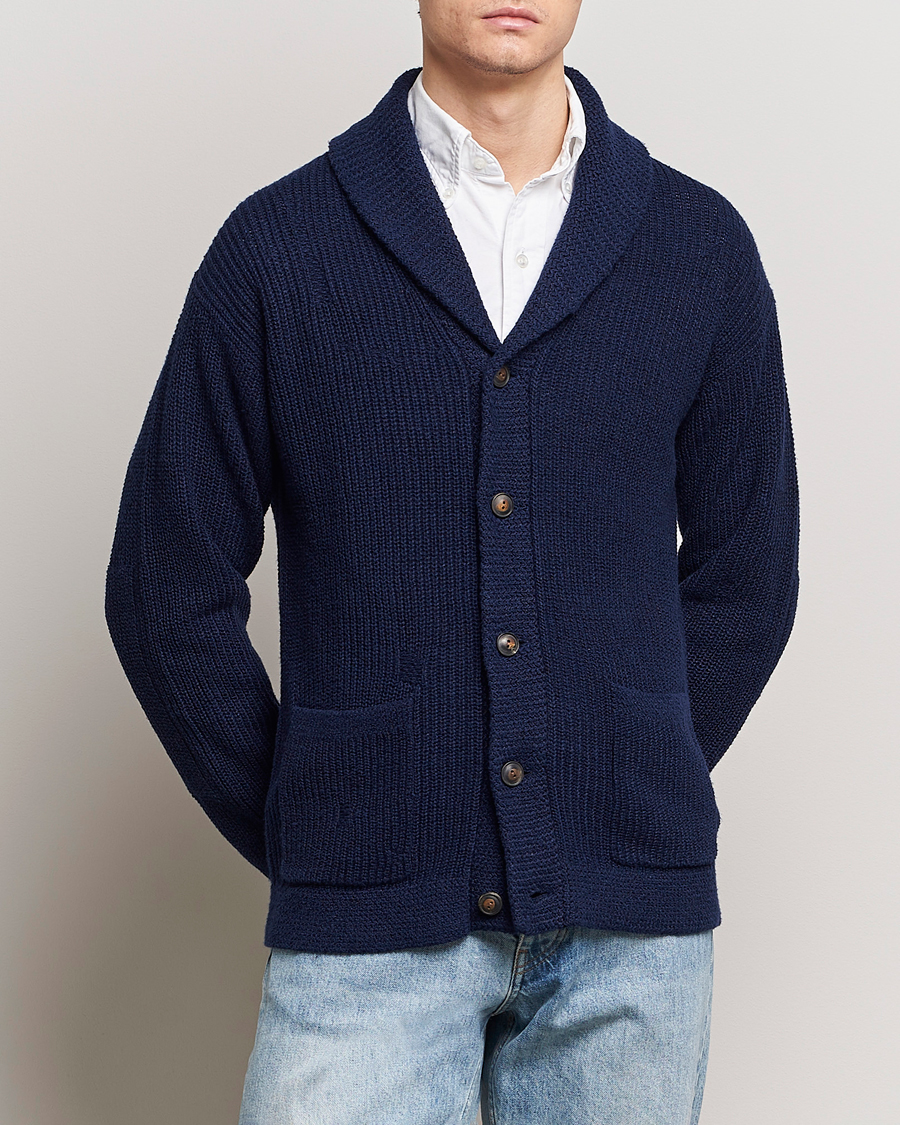 Herr |  | Polo Ralph Lauren | Cotton/Linen Shawl Collar Cardigan Bright Navy