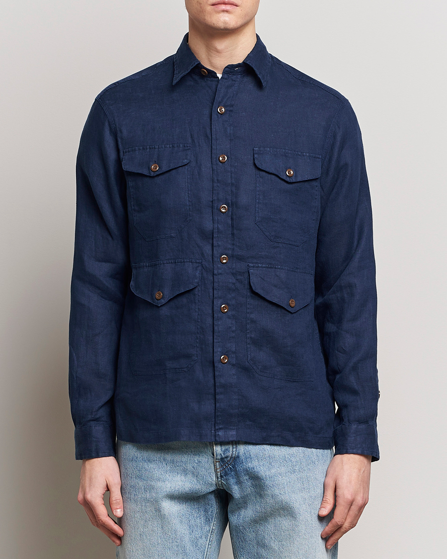 Herr | Only Polo | Polo Ralph Lauren | Linen Overshirt Newport Navy