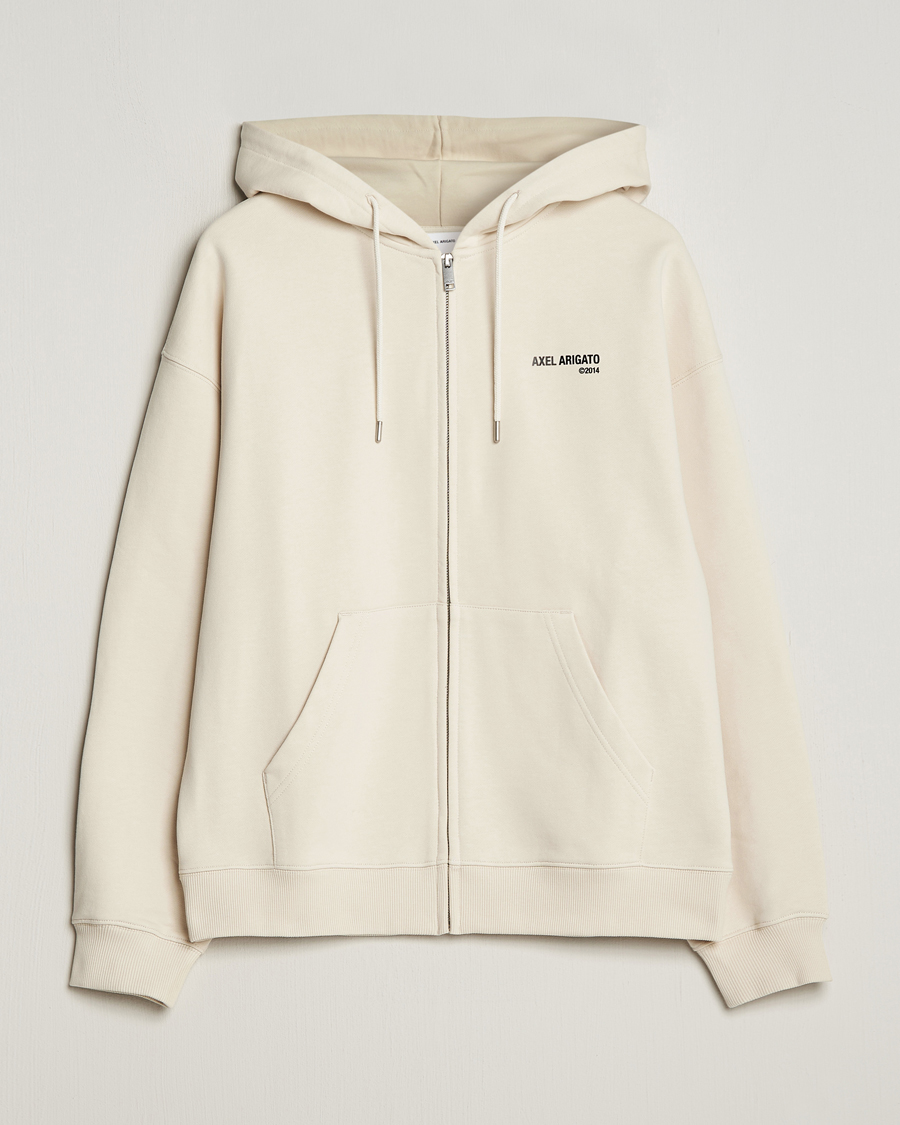 Axel Arigato Field Full Zip Hoodie Pale Beige