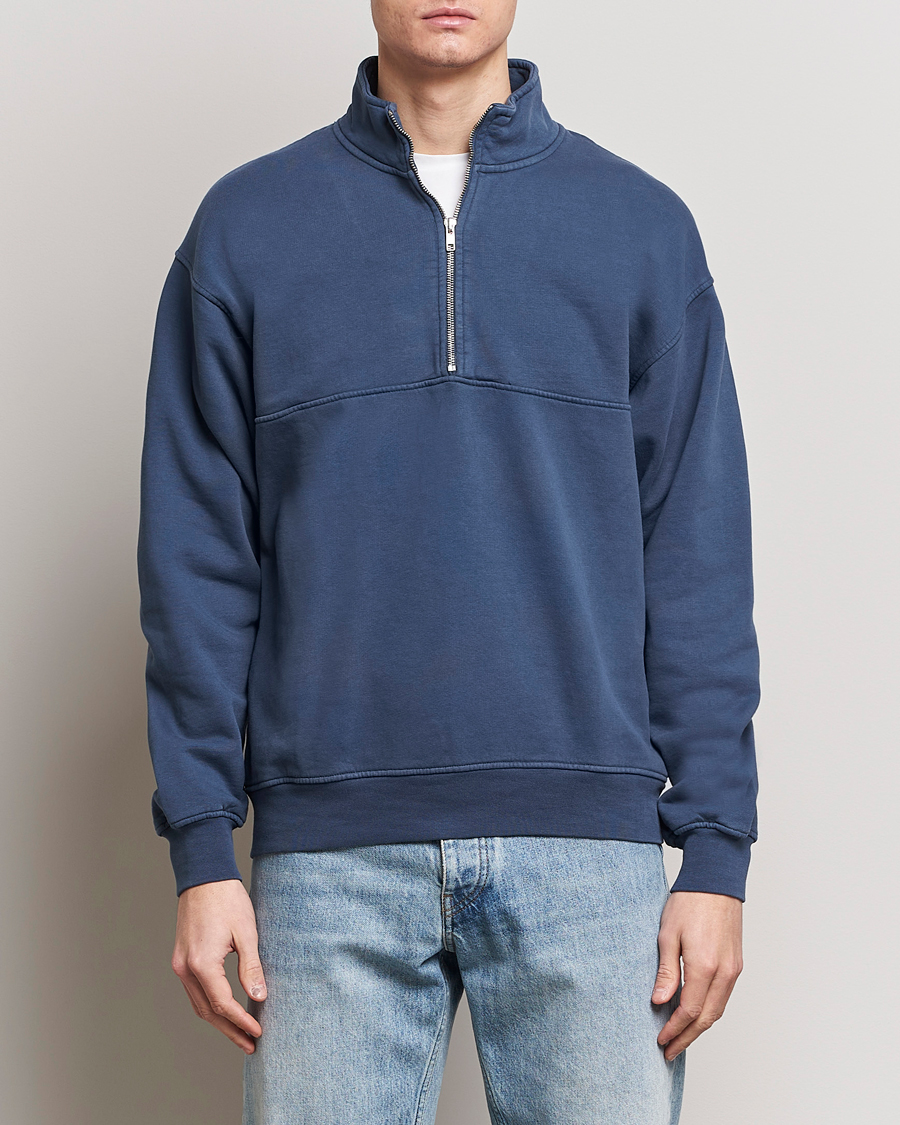 Herr | Half-zip | Colorful Standard | Classic Organic Half-Zip Petrol Blue