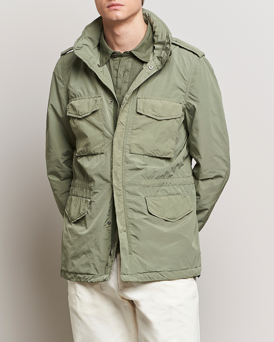 Herr | Avdelningar | Aspesi | Giubotto Garment Dyed Field Jacket Sage