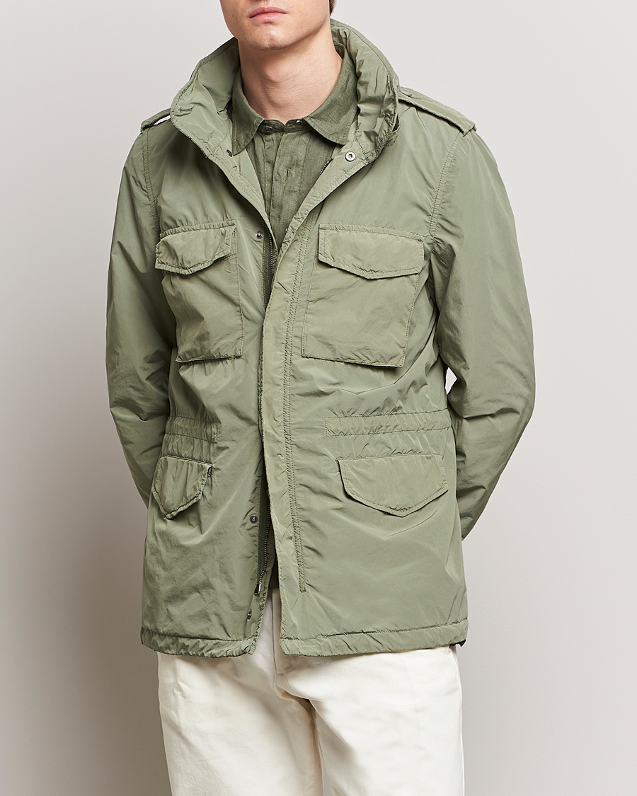 Herr | Contemporary Creators | Aspesi | Giubotto Garment Dyed Field Jacket Sage